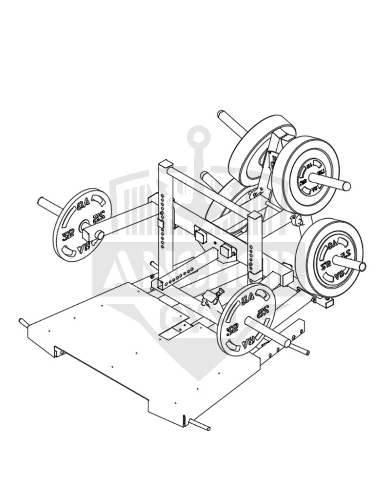 Macchina per squat con cintura v1 ANCHORGYM